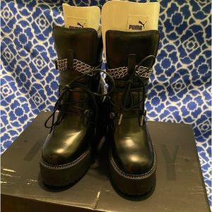 ❌SOLD❌SOLD❌Puma Fenty SB Wedge Rhianna Leather Sneaker Boots